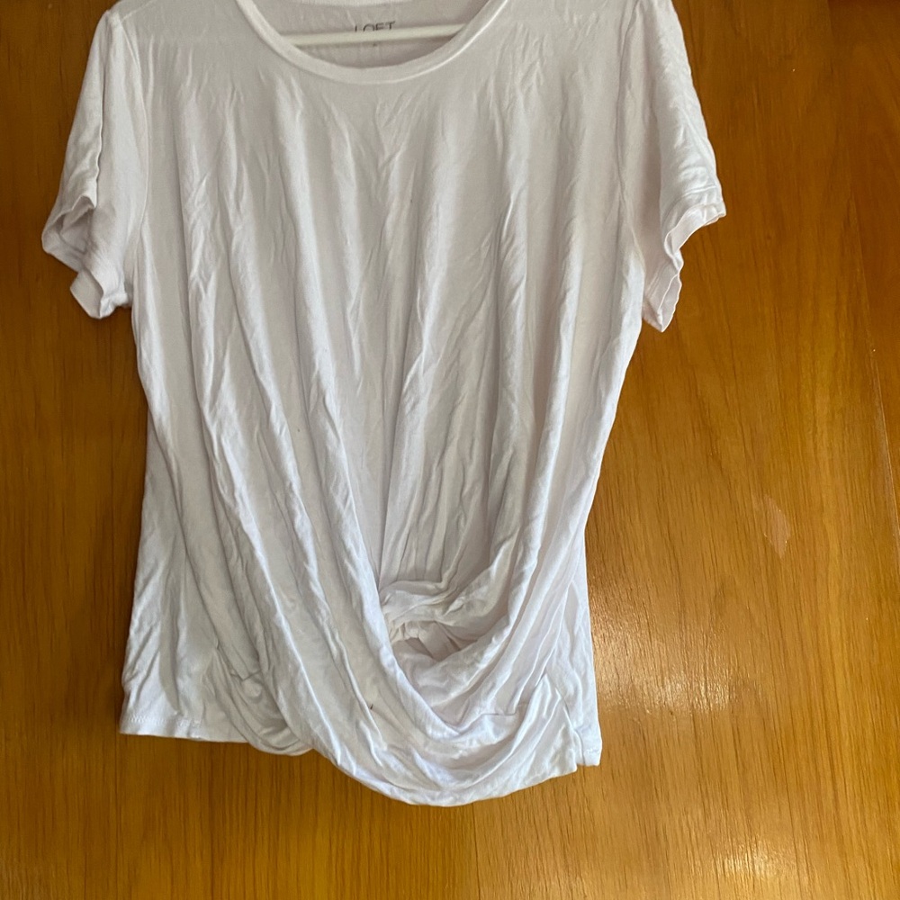 LOFT White Short Sleeve Women's Tee